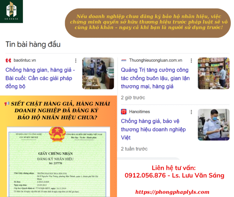 Chưa đăng ký bảo hộ nhãn hiệu – Rủi ro mất quyền sở hữu thương hiệu dù đã sử dụng trước