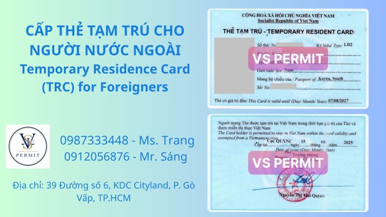 VS PERMIT hoàn thành thủ tục cấp Thẻ tạm trú (TRC) cho chuyên gia Hàn Quốc
